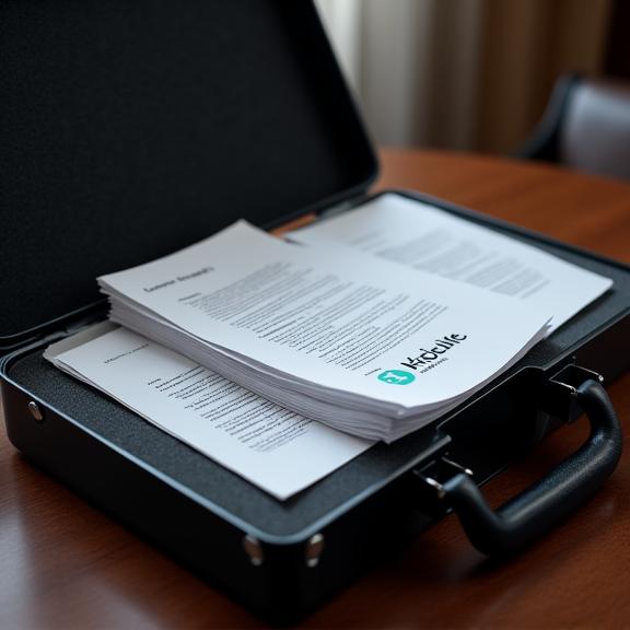 Secure legal document delivery service with briefcase
